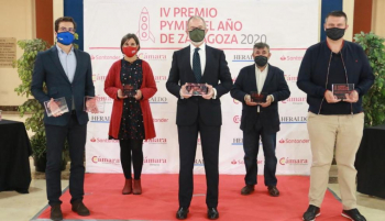Foto de grupo de todos los premiados. Cámara de Comercio de Zaragoza